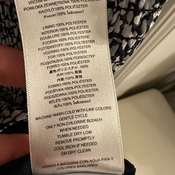 Michael Kors Navy and White Patterned Dress - Picture 4 of 4